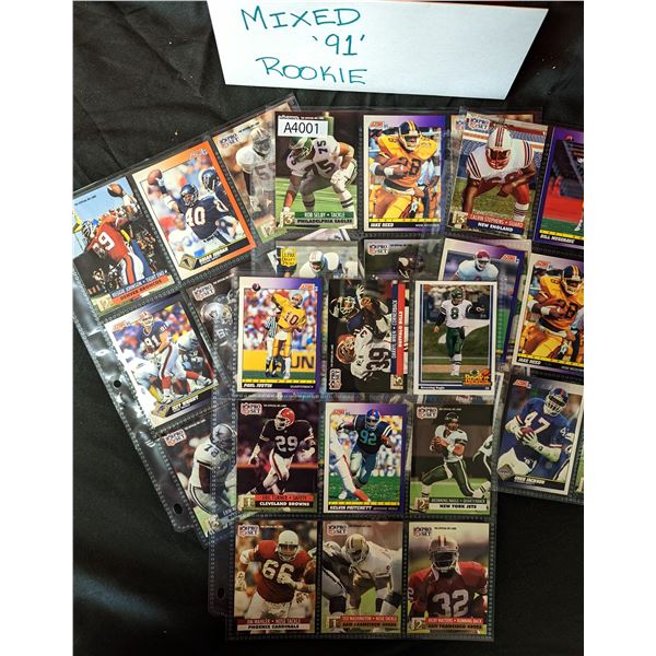 Mixed 1991 Football Rookie Cards (A4001)