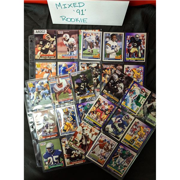 Mixed 1991 Football Rookie Cards (A4002)