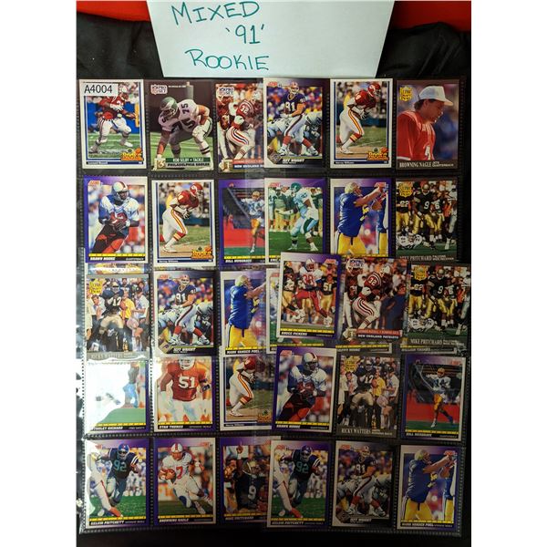 Mixed 1991 Football Rookie Cards (A4004)