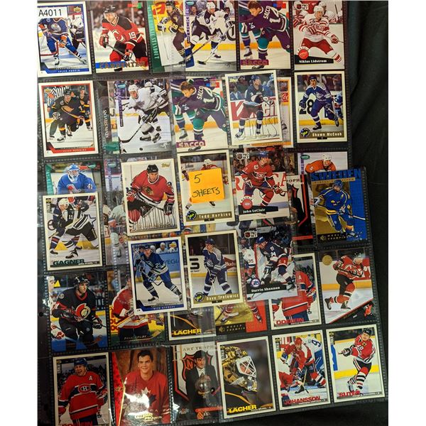Mixed Hockey Cards, 5 sheets (A4011)