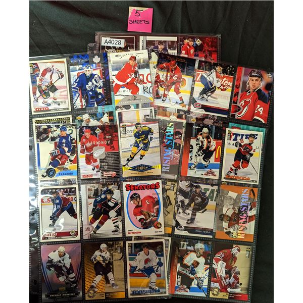 Mixed Hockey Cards, 5 sheets (A4028)