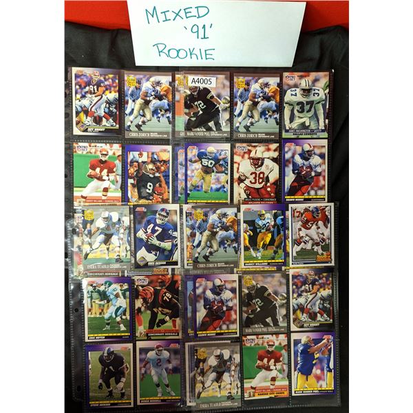 Mixed 1991 Football Rookie Cards (A4005)