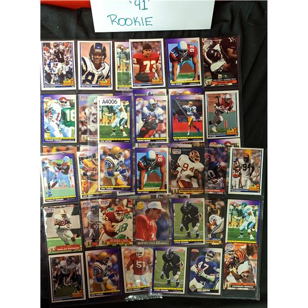 Mixed 1991 Football Rookie Cards (A4006)