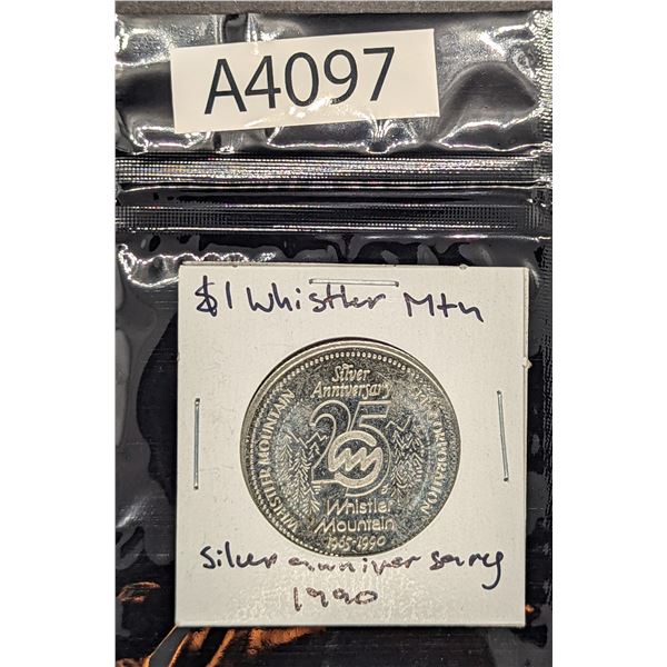 1$ Whistler Mountain Silver Anniversary 1990 (A4097)