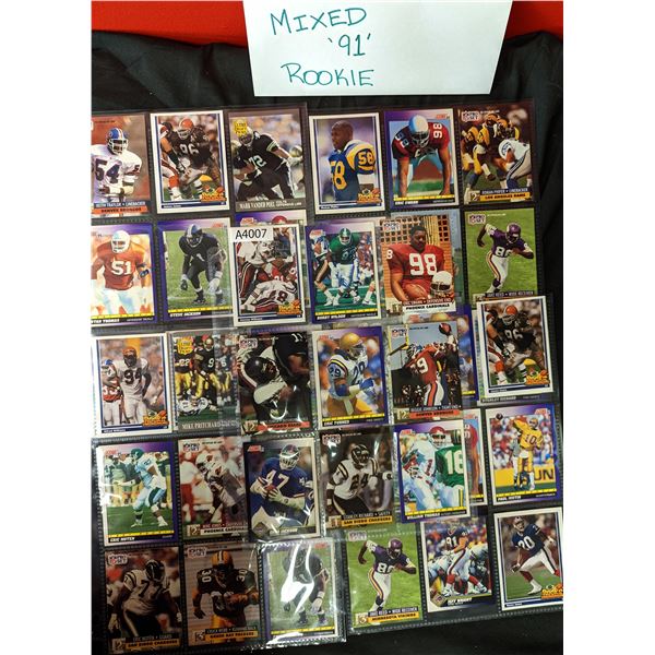 Mixed 1991 Football Rookie Cards (A4007)