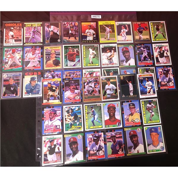 Baseball Cards, 5 pages, vintage (A4070)
