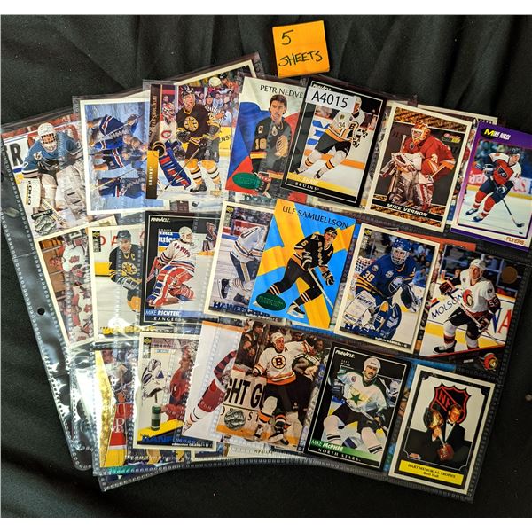 Mixed Hockey Cards, 5 sheets (A4015)