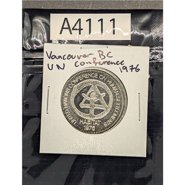 Vancouver BC UN Conference Coin 1976 (A4111)