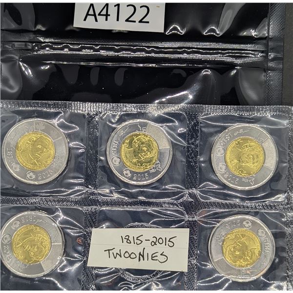 Five 1815-2015 Twonies (A4122)