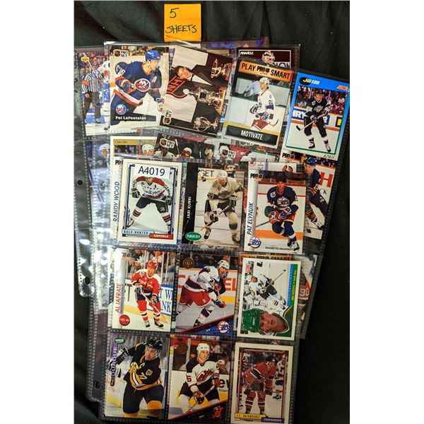 Mixed Hockey Cards, 5 sheets (A4019)