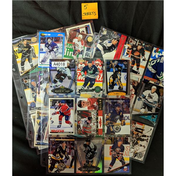 Mixed Hockey Cards, 5 sheets (A4018)