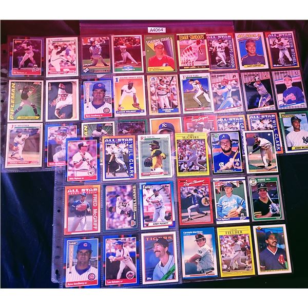 Baseball Cards, 5 pages, vintage (A4064)