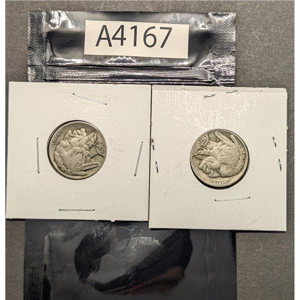 Two 1934 USA Buffalo Nickels (A4167)