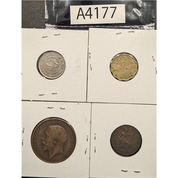 Four World Coins, 1911-1991 (A4177)