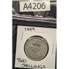 Image 1 : 1949 Two Shillings (A4206)