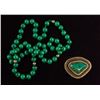 Image 1 : Chinese Malachite Necklace and Brooch