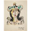 Image 1 : Spanish Watercolor on Paper Signed Picasso
