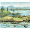 Image 1 : British Oil on Canvas Inscribed Winston Churchill