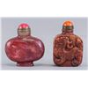 Image 1 : Lot of Two Agate Carved Snuff Bottles