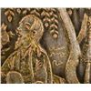Image 2 : Persian Gilt Copper Hand Carved Tray Artist Signed