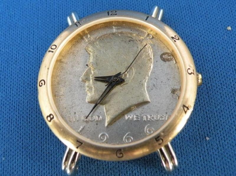 Mens Brittania Watch Coin face 1966 silver coin