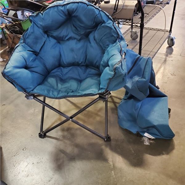 TEAL OVERSIZED FOLDING TUB CHAIR WITH CARRY BAG