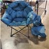 Image 1 : TEAL OVERSIZED FOLDING TUB CHAIR WITH CARRY BAG