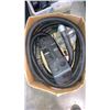 Image 2 : TOTE AND BOX OF SUMP PUMP, TOOLS, SANDER, WORK LIGHT