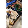 Image 3 : BOX OF GLOVES, BENCH GRINDER, DRILL