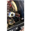 Image 10 : 2 TOTES OF TOOLS, SHOP SUPPLIES, FISHING REELS