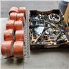 Image 1 : 2 TRAYS  OF NEW VINYL TAPE, PIPE FITTING AND CLAMPS