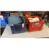 Image 1 : AIR NAILER AND 2 CRATES OF COLLATED STRIP NAILS, STAPLES