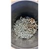 Image 3 : 3 PAILS OF HARDWARE, NAILS, SCREWS, CHAIN, ETC