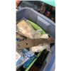 Image 8 : TOTE OF HARDWARE, SHOP SUPPLIES, CIRCULAR SAW ,CLAMP, BALCK AND DECKER AIR COMPRESSOR