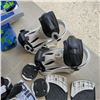 Image 4 : FOLDING BACKPACK CHAIR, SNOWBOARD BINDINGS, SIZE 1 HOCKEY SKATES AND FENCING MASK