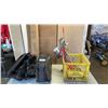 Image 1 : CRATE OF MOTORBIKE SADDLE BAGS VEHICLE ANTI THEFT AND SIDE MIRRORS