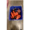 Image 1 : TOTE OF POWER TOOLS, BLACK AND DECKER, CIRCULAR SAW, JIGSAW, SPRAYERS