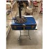 Image 1 : METAL UMBRELLA STAND AND BLUE METAL TRUNK