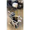 Image 2 : VINTAGE GOLF CLUBS IN BAG ON CART