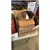 Image 8 : 2 BOXES OF VARIOUS ELECTRONICS AIR PUMPS, CB RADIOS, ACTION FIGURES ETC