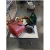 Image 1 : BOSTICH FLOORING NAILER, GAS WEEDEATER BLOWER, CIRCULAR SAW AND AIR TANK