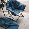 Image 3 : TEAL OVERSIZED FOLDING TUB CHAIR WITH CARRY BAG
