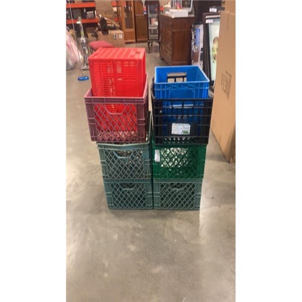 8 MILK CRATES