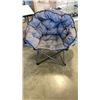 Image 1 : GREY OVERSIZED FOLDING TUB CHAIR WITH CARRY BAG