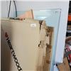 Image 2 : MAZIN FURNITURE GLASSTOP 72" X48" WITH 7 NEW MELAMINE TABLE/DESK TOPS 60" X 24" AND CORNER TOP