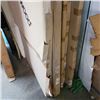 Image 3 : MAZIN FURNITURE GLASSTOP 72" X48" WITH 7 NEW MELAMINE TABLE/DESK TOPS 60" X 24" AND CORNER TOP