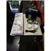Image 1 : VINTAGE LIGHT RAY SWING ARM FLOOR LAMP, COOLER WITH TRAVEL MUGS, WATER BOTTES, PET DISHES AND COLLAR