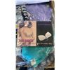 Image 2 : BOX OF WOMENS CLOTHING AND ACCESSORIES, NAIL ART, SIZE 10 WOMENS FLATS, MEDIUM NIRVANA SHIRT