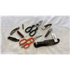 Image 1 : LOT OF KNIVES, SCISSORS AND MULTI TOOL