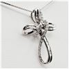 Image 2 : STERLING SILVER DIAMOND CROSS PENDANT WITH STERLING CHAIN, 74 DIAMONDS (0.35CTS), W/A $1310.00